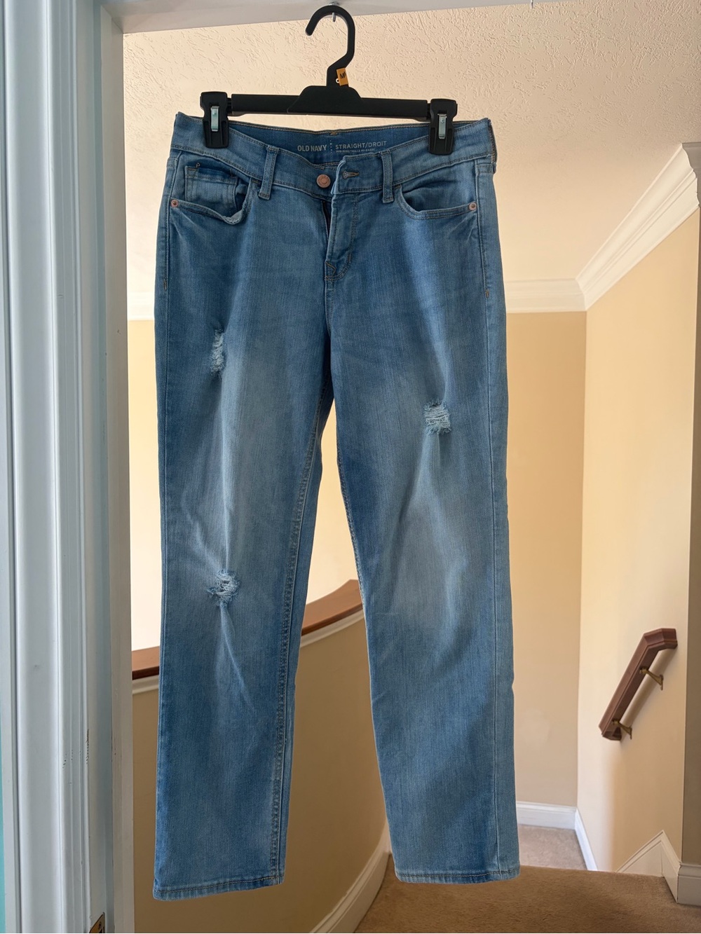 Old Navy Light Wash Straight-Leg Jeans - Faded Blue